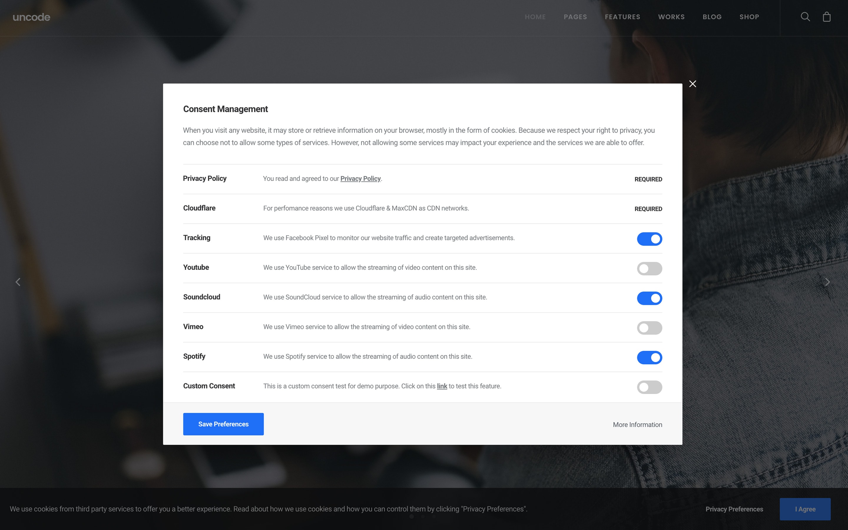 GDPR Privacy Preferences
